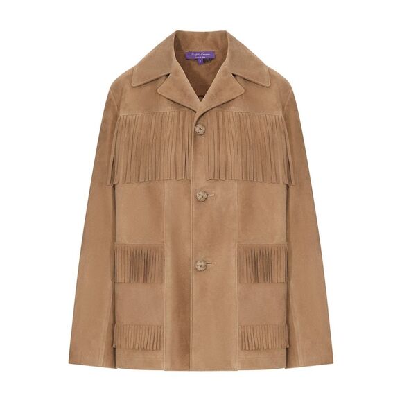 RALPH LAUREN Jackets & Blazers - Ralph Lauren Women Western Suede Jacket With Fringes